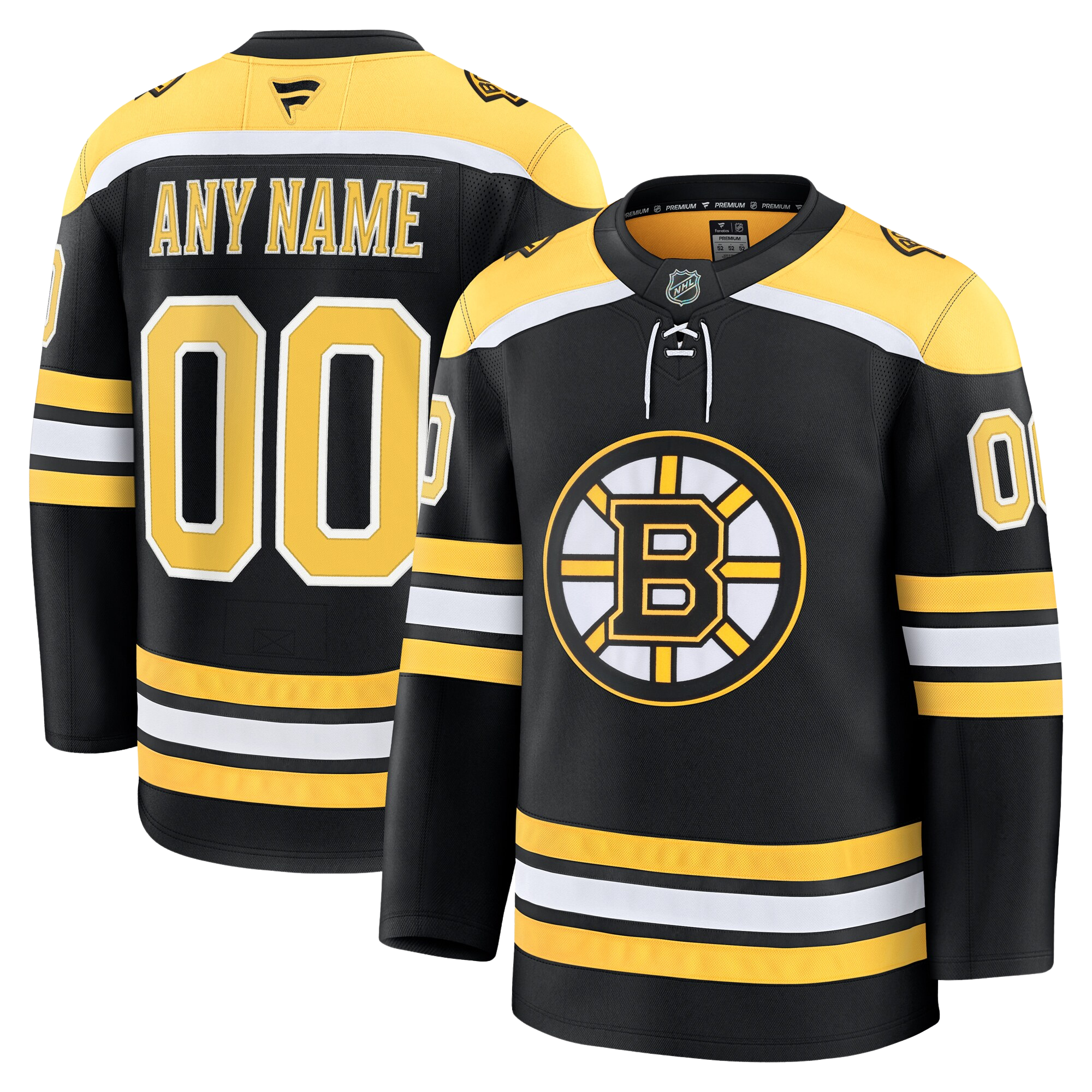 Customizable Boston Bruins 2024 Fanatics Premium Official NHL HOME Jersey