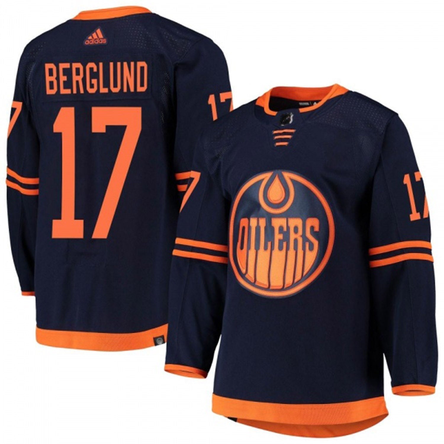 Carl Berglund Edmonton Oilers 17 Jersey