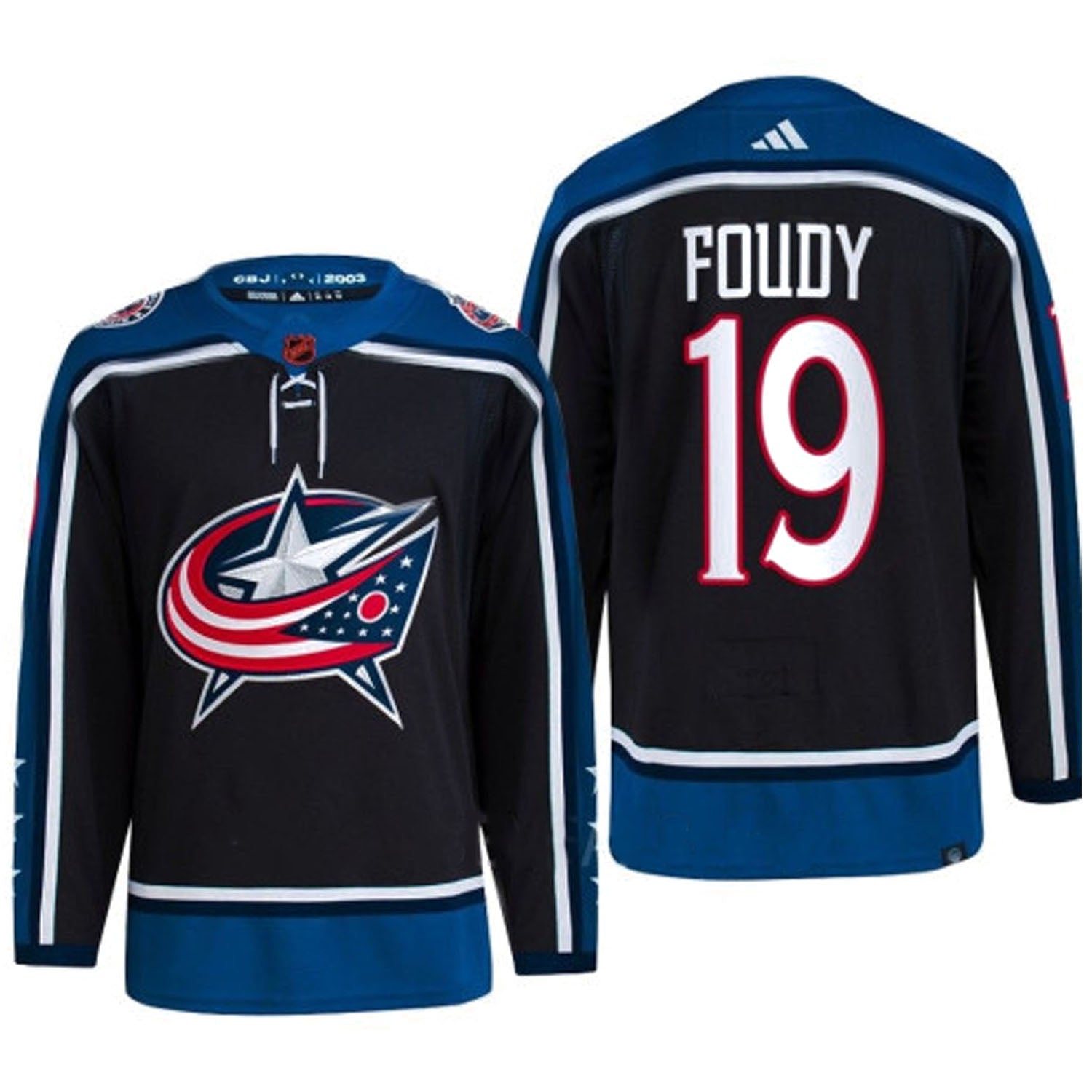 Liam Foudy Columbus Blue Jackets 19 Jersey