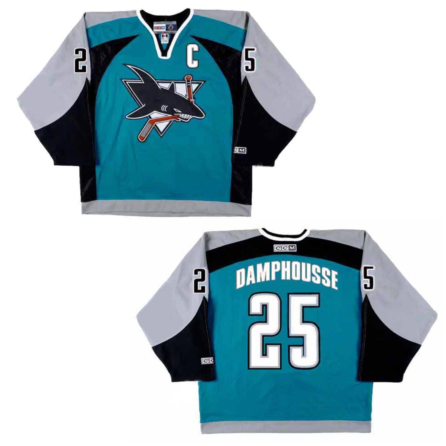 Vincent Damphousse San Jose Sharks 25 Jersey