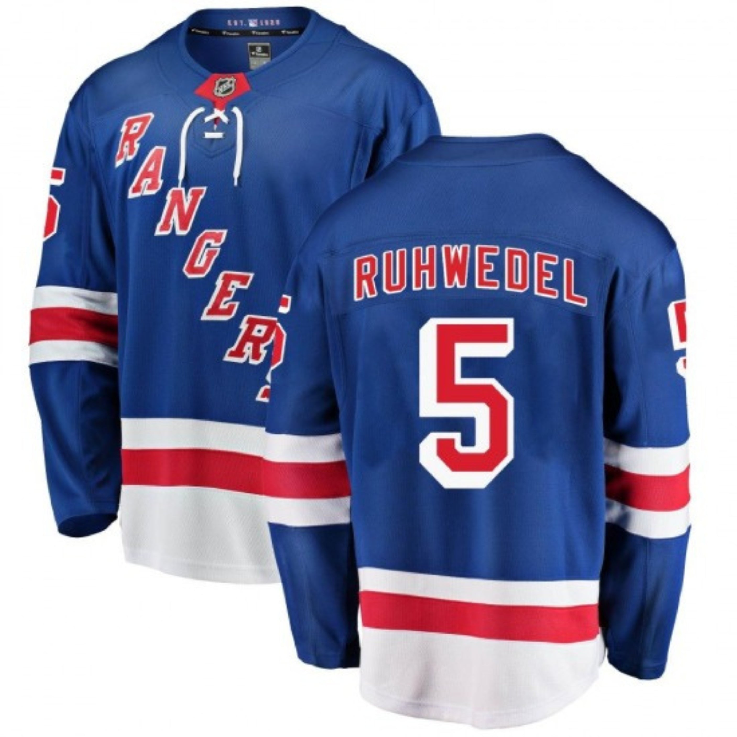 Chad Ruhwedel New York Rangers 5 Jersey