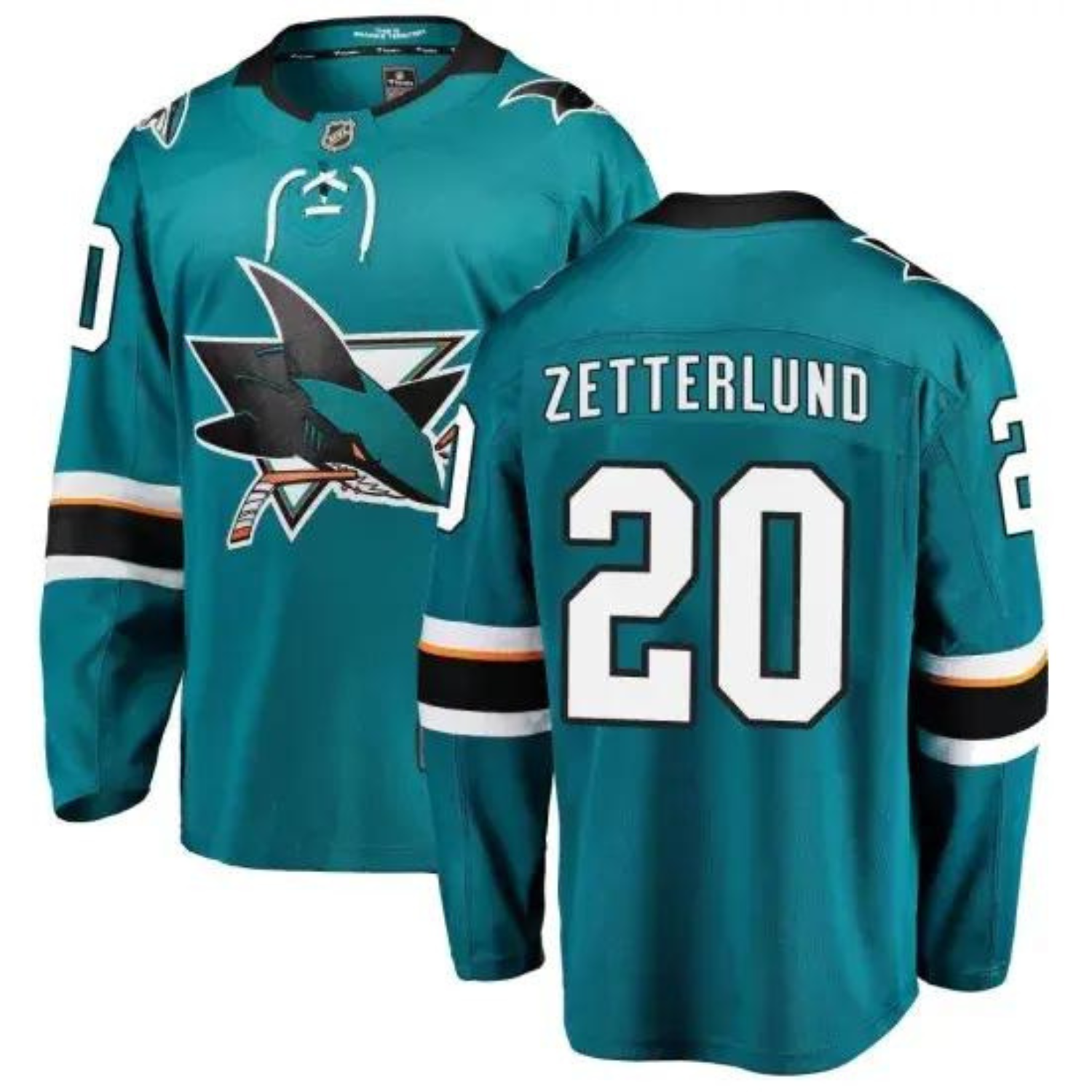 Fabian Zetterlund San Jose Sharks 20 Jersey