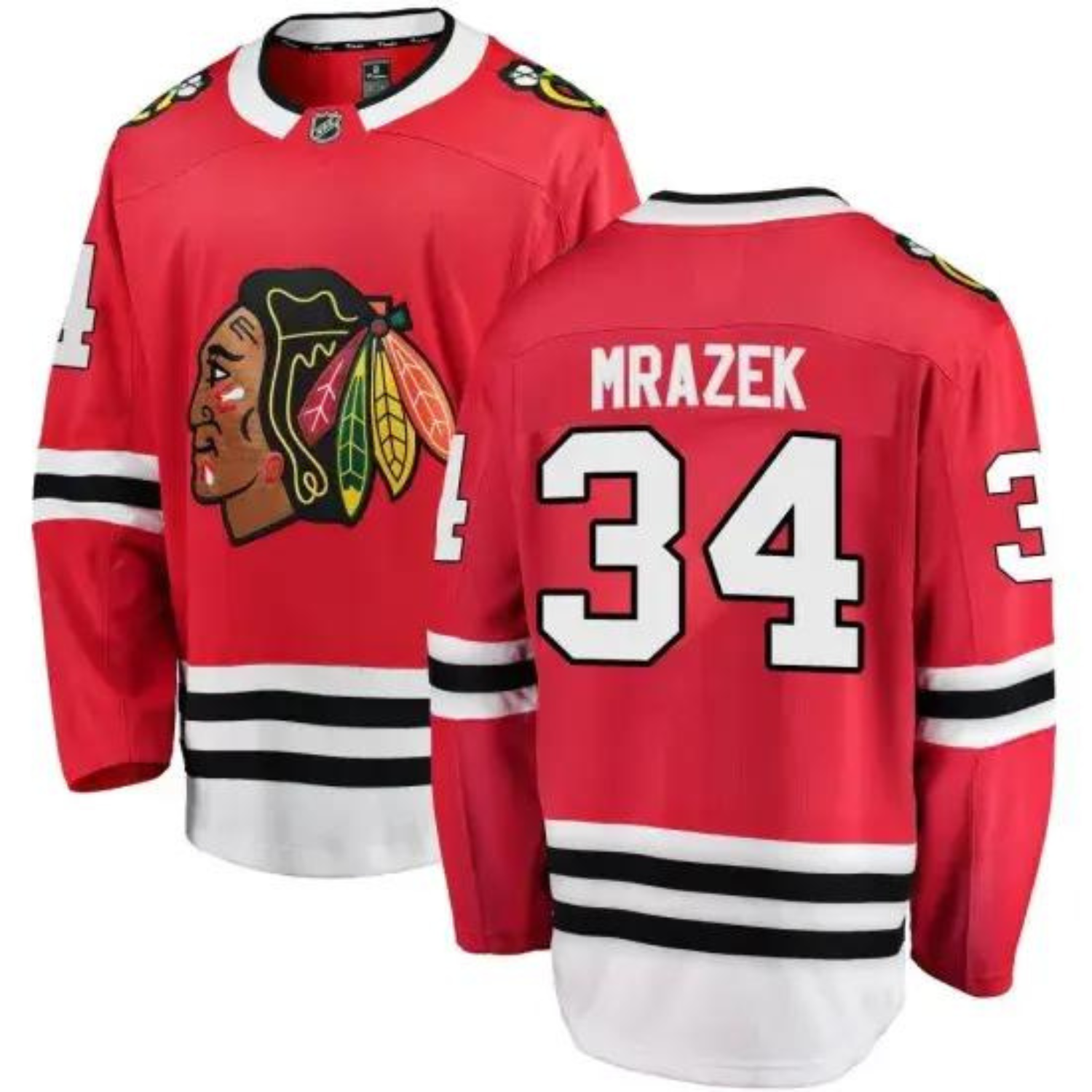 Petr Mrazek Chicago Blackhawks 34 Jersey