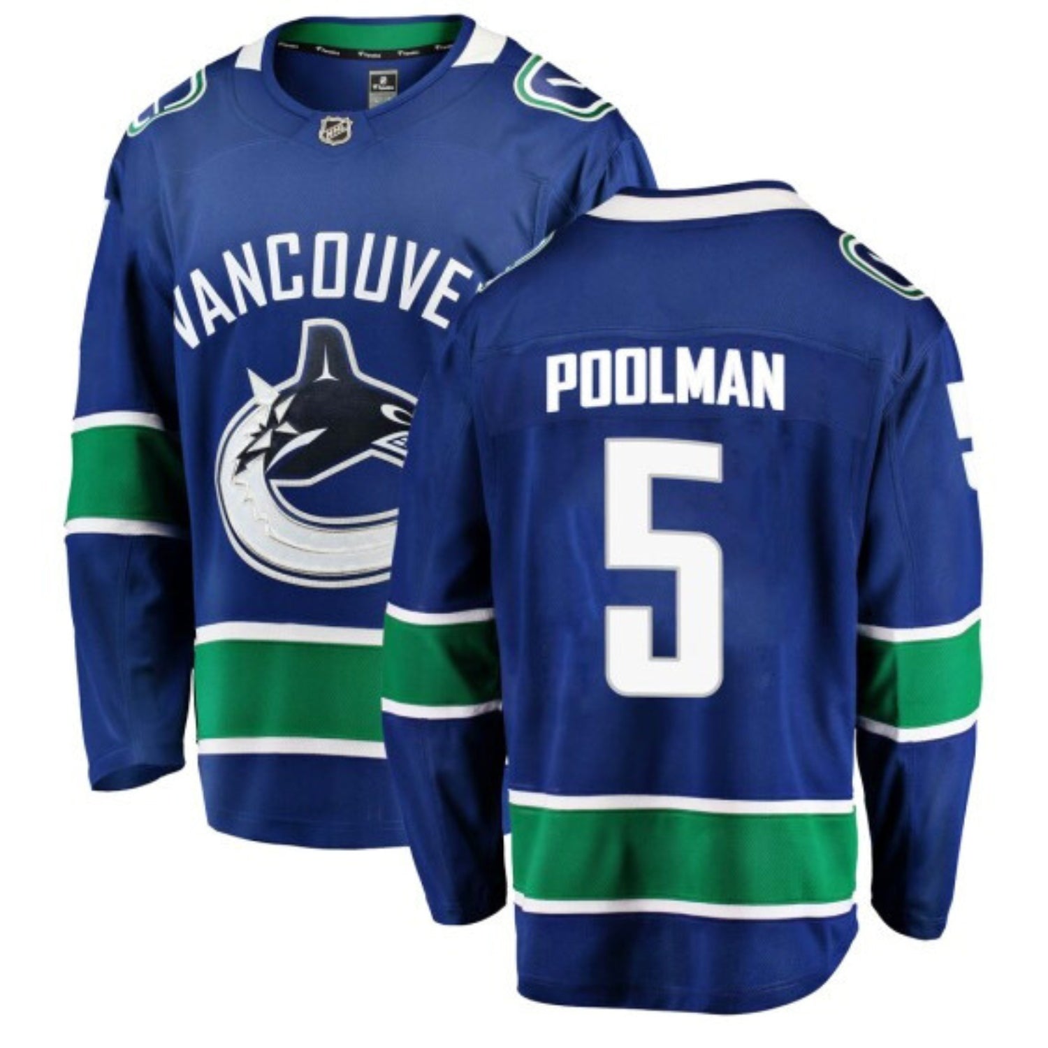Tucker Poolman Vancouver Canucks 5 Jersey