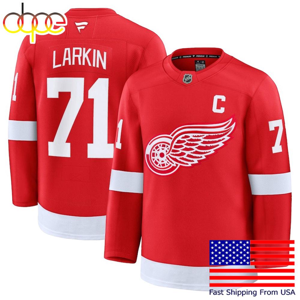 Detroit Red Wings Dylan Larkin Red Home Custom Hockey Jersey