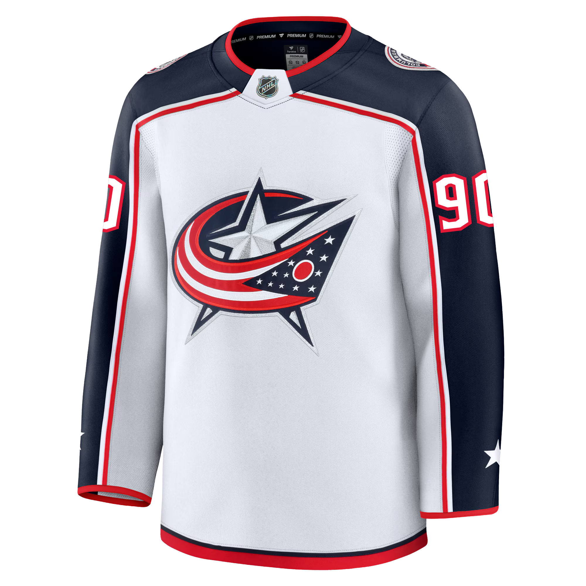 Elvis Merzlikins Columbus Blue Jackets Fanatics Premium Away Jersey