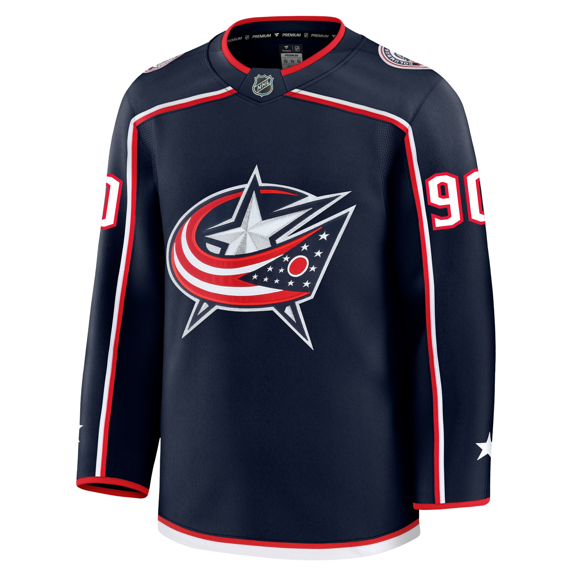 Elvis Merzlikins Columbus Blue Jackets Fanatics Premium Home Jersey