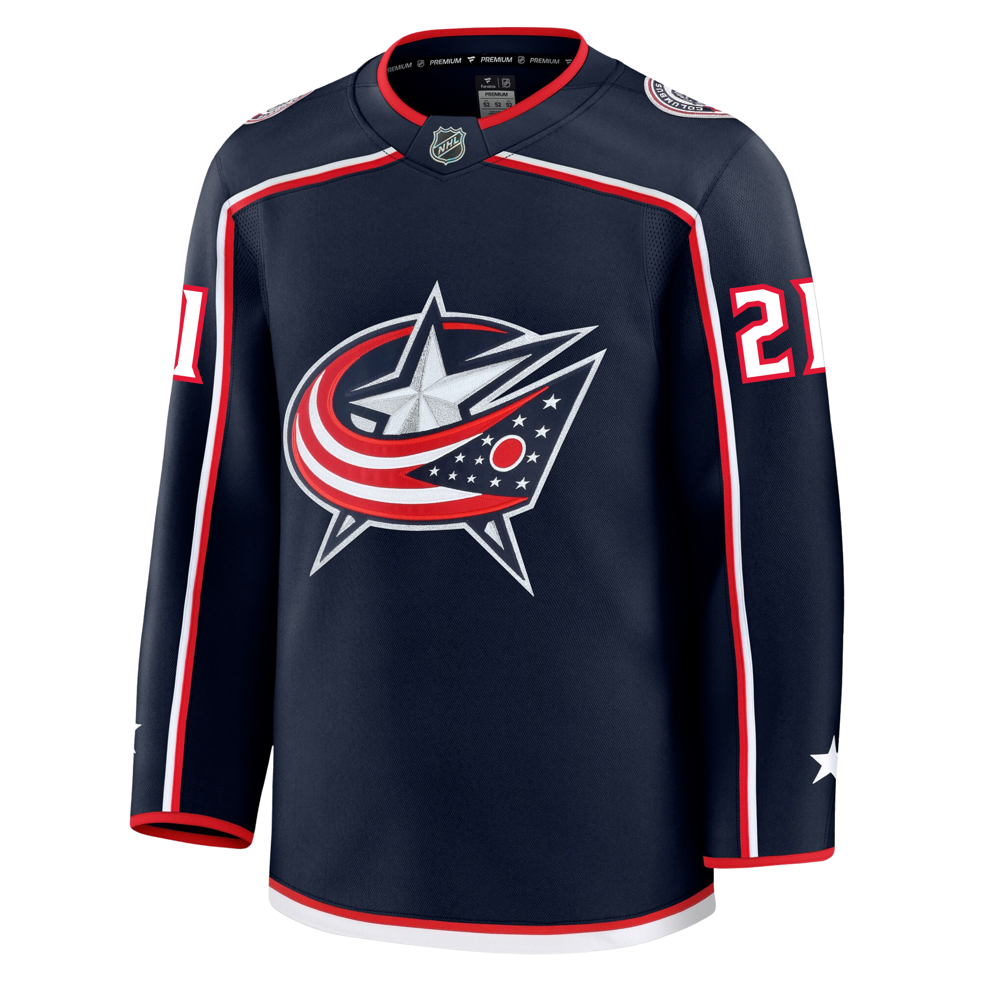 James Van Riemsdyk Columbus Blue Jackets Fanatics Premium Home Jersey