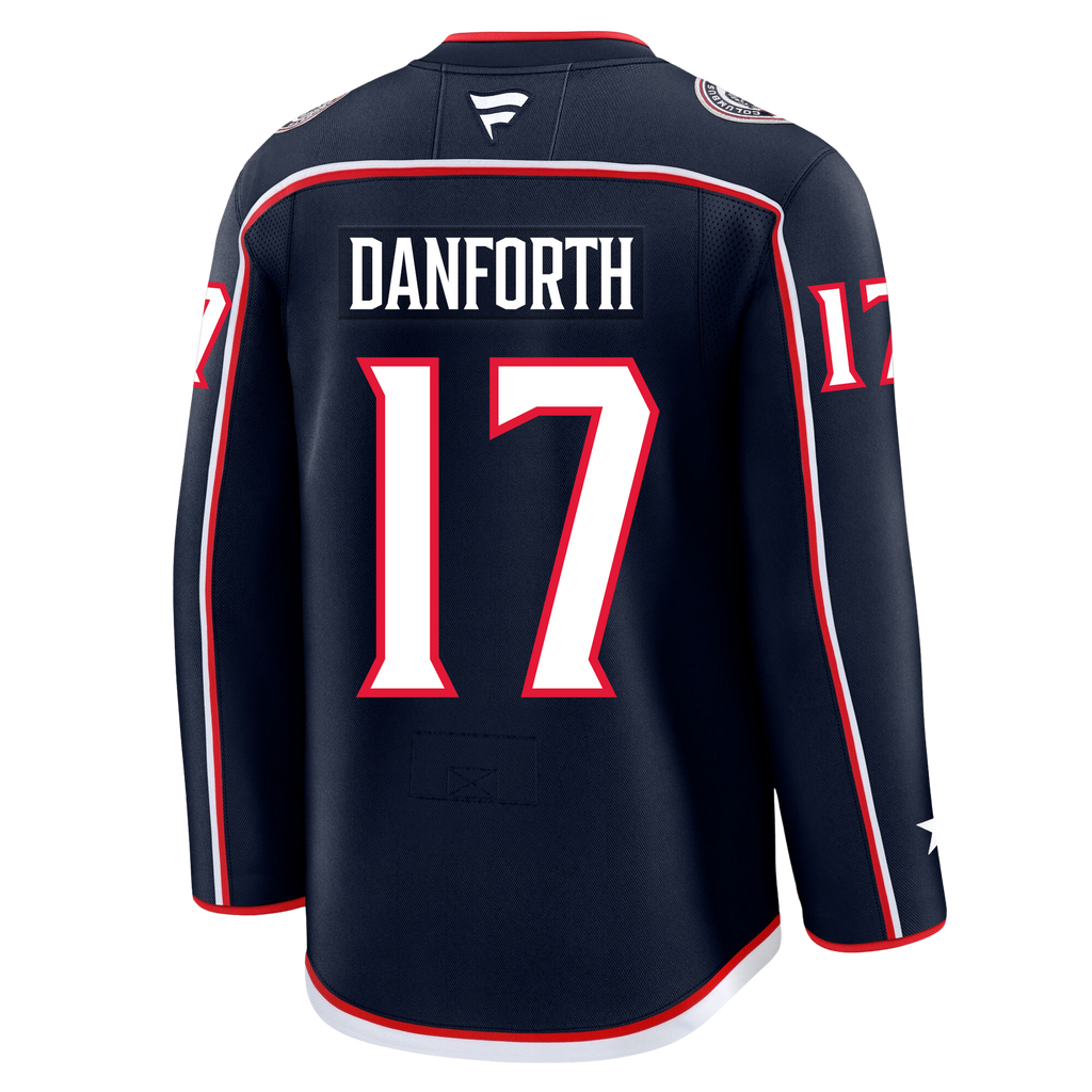 Justin Danforth Columbus Blue Jackets Fanatics Premium Home Jersey