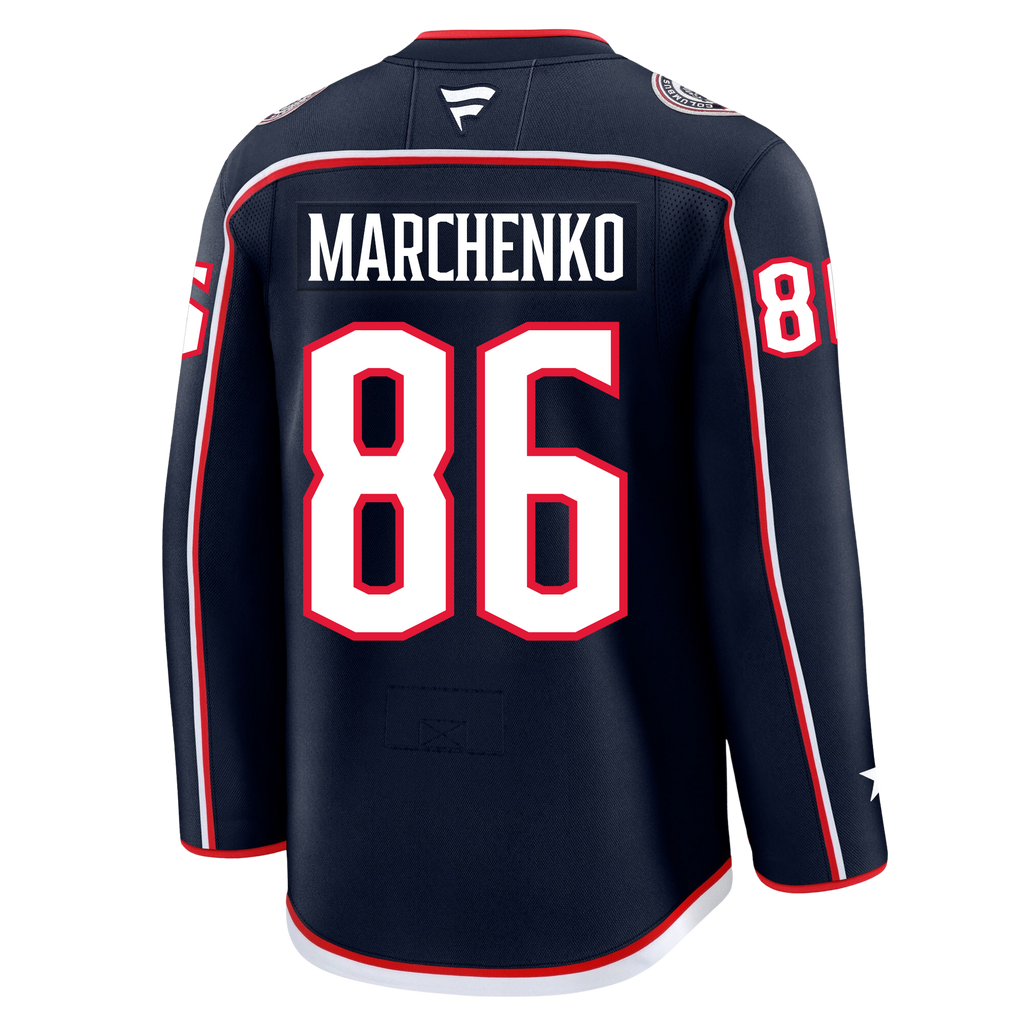 Kirill Marchenko Columbus Blue Jackets Fanatics Premium Home Jersey