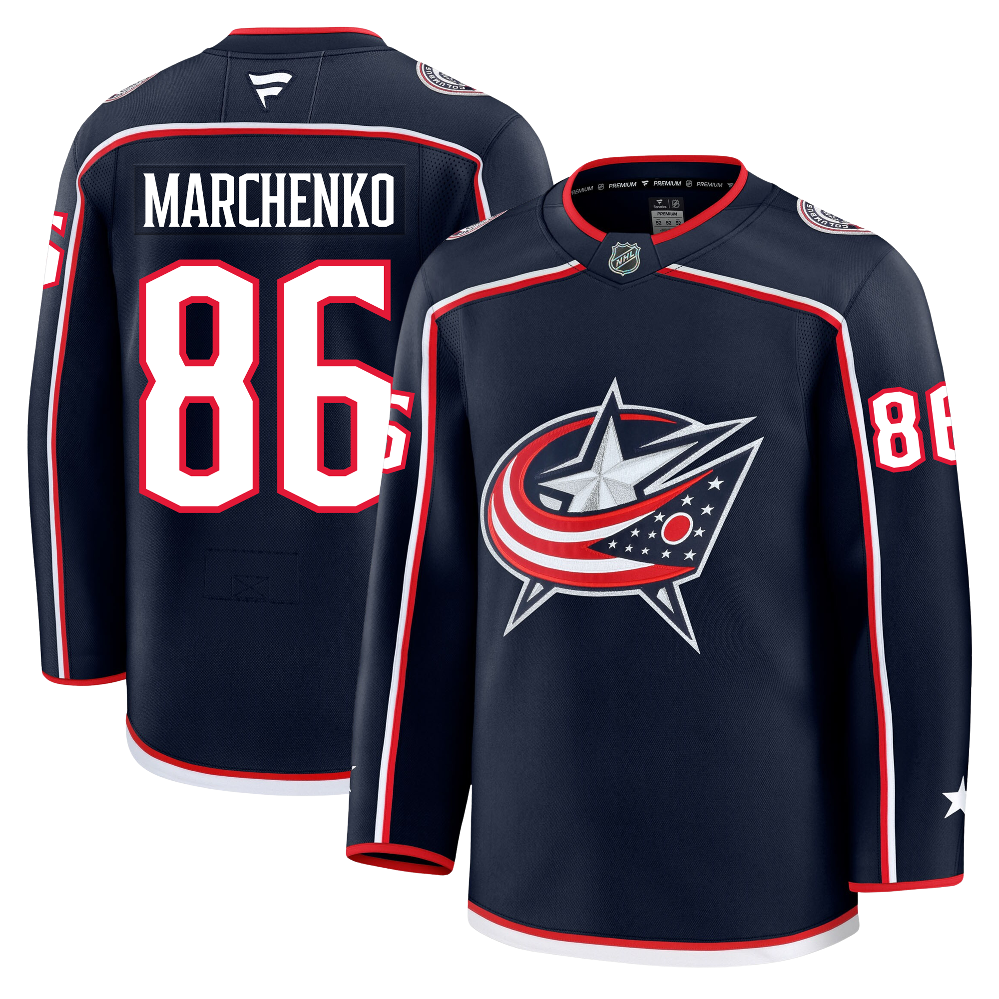 Kirill Marchenko Columbus Blue Jackets Fanatics Premium Home Jersey