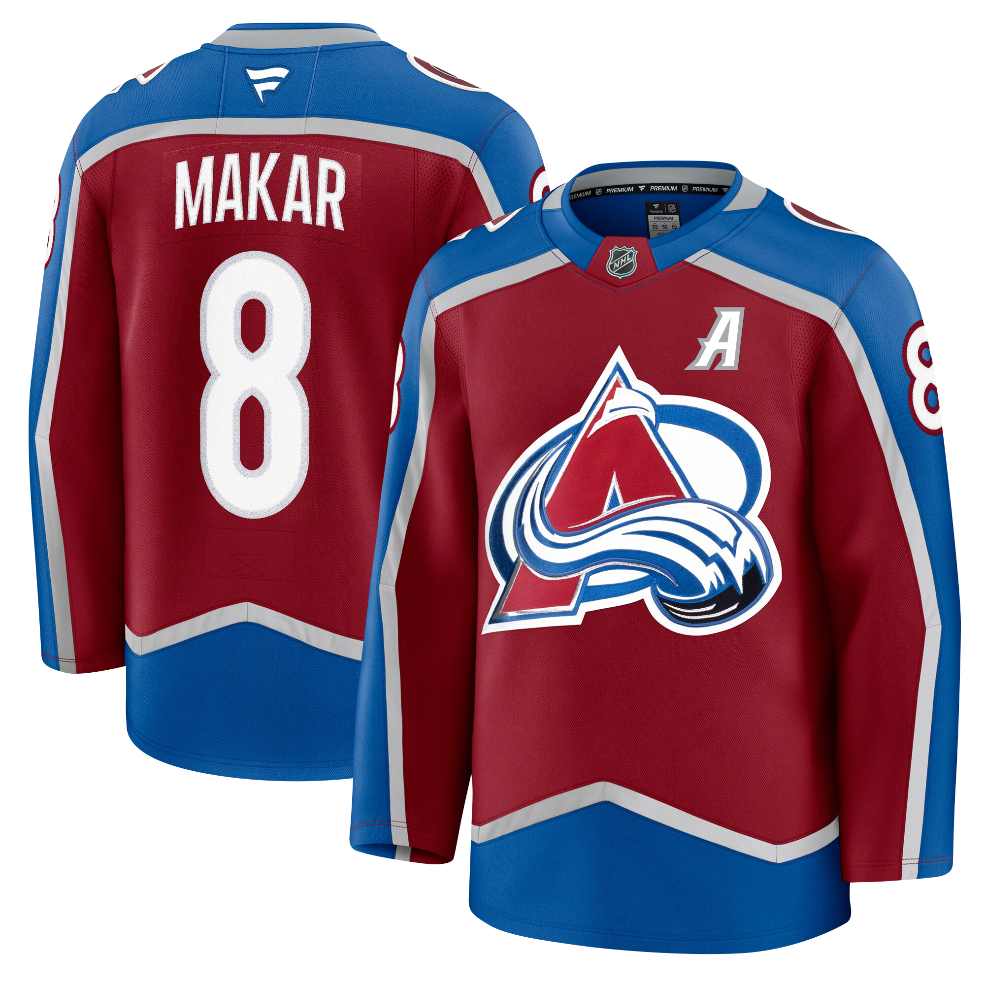 Cale Makar Colorado Avalanche Fanatics Premium Home Jersey