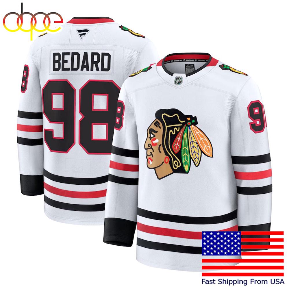 NHL Chicago Blackhawks Connor Bedard White Limited Hockey Jersey, Chicago Blackhawks Jersey