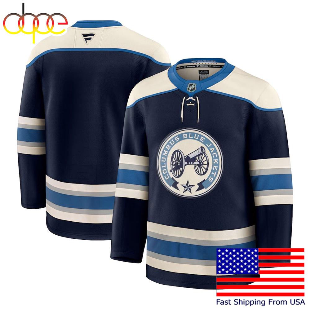 NHL Columbus Blue Jackets Logo Navy Limited Hockey Jersey, Columbus Blue Jackets Jersey