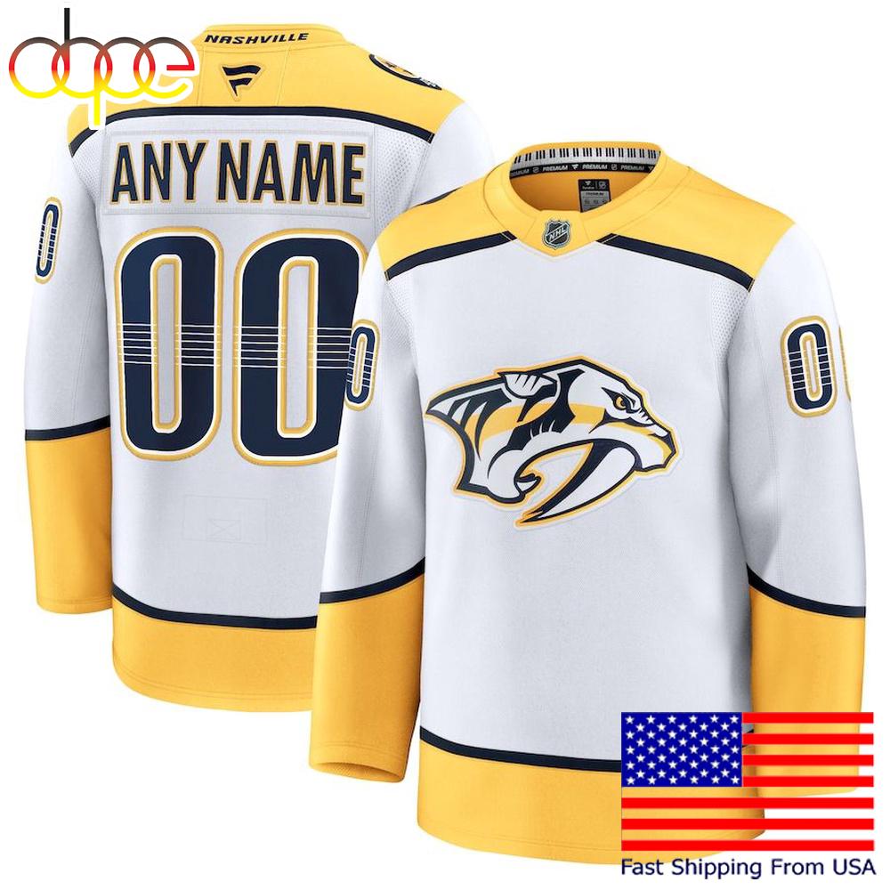 NHL Nashville Predators Away New Design 2025 Custom Hockey Jersey
