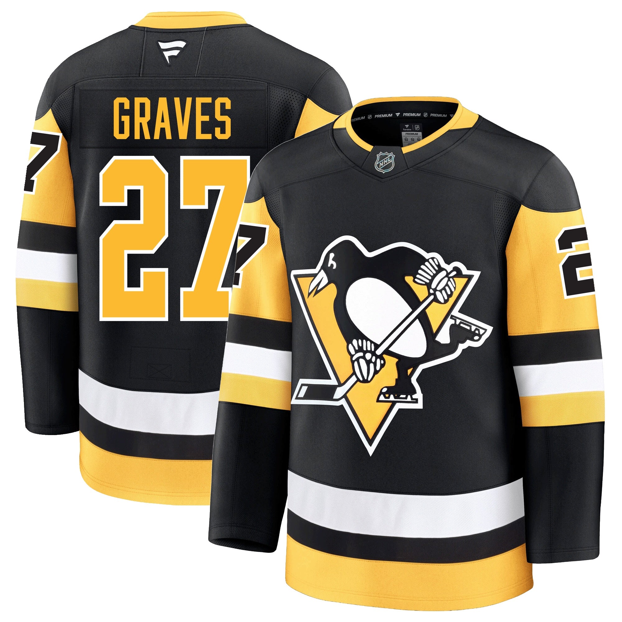 Ryan Graves Pittsburgh Penguins Fanatics Premium Home Jersey