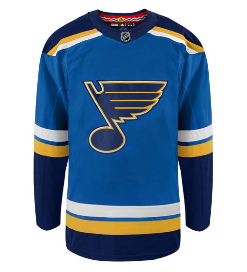 Customizable St Louis Blues Adidas Primegreen Authentic NHL Hockey Jersey