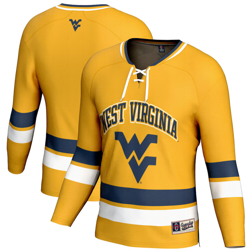 West Virginia Mountaineers GameDay Greats Spirit Hockey Jersey - Gold