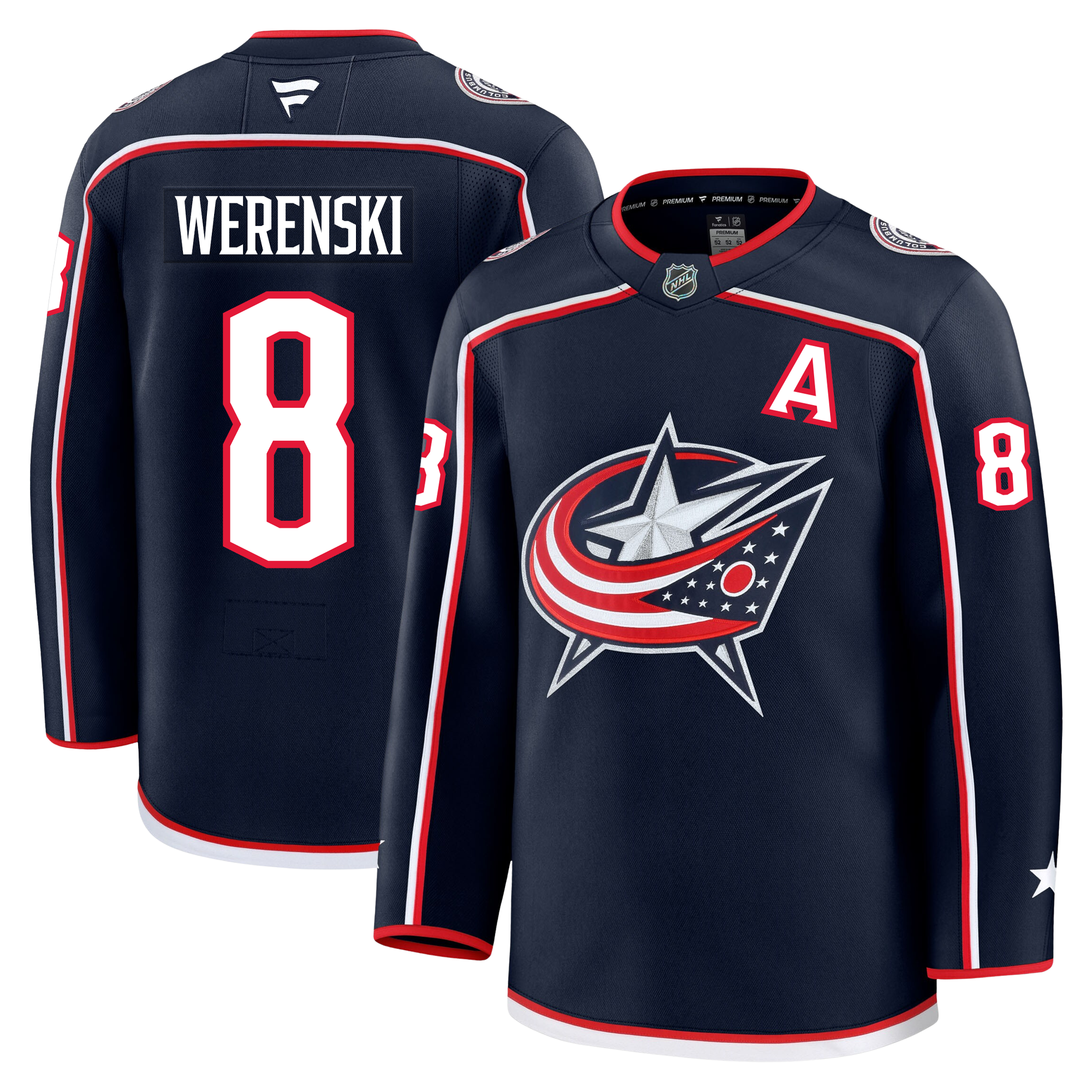 Zach Werenski Columbus Blue Jackets Fanatics Premium Home Jersey