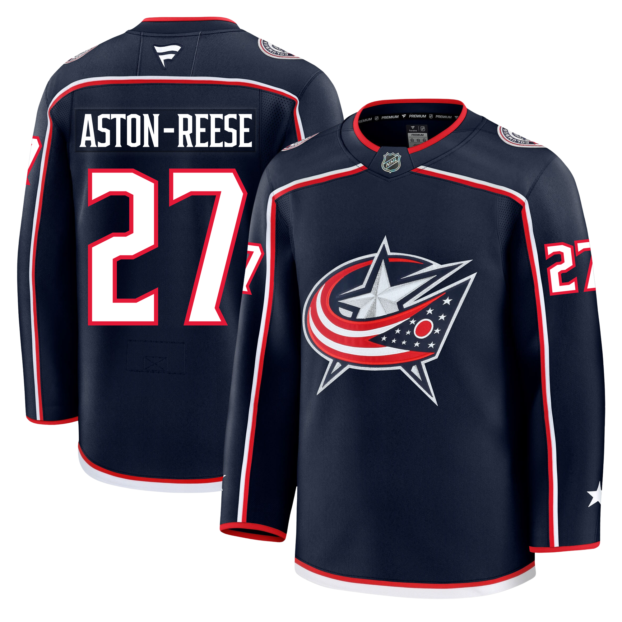 Zachary Aston Reese Columbus Blue Jackets Fanatics Premium Home Jersey